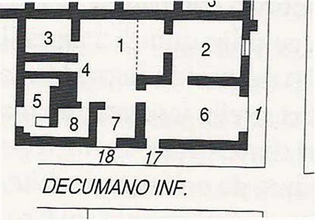 Herculaneum VII.1.17.18. Workshop of C. Messenius Eunomus Plan